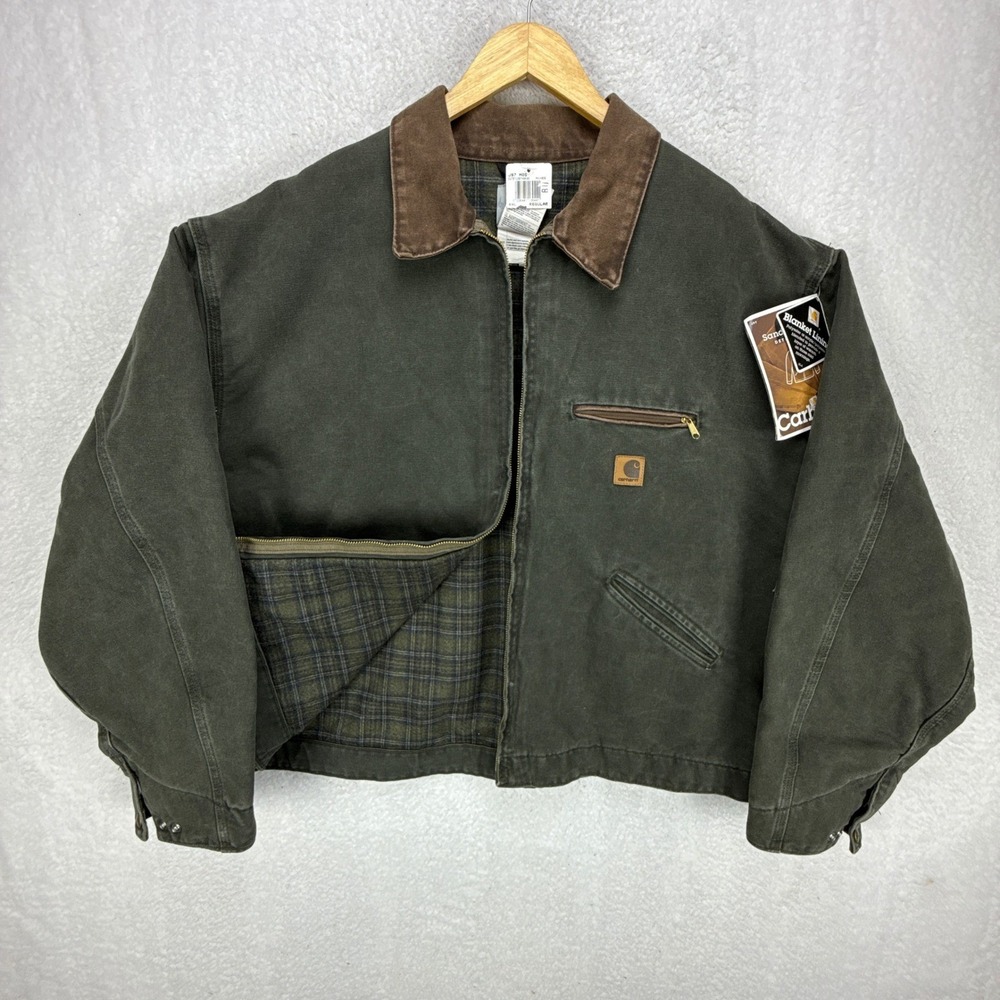 Carhartt‎ Detroit Jacket Blanket Lined Mens 4XL J97 MOS Moss Green NWT NOS